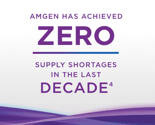 AMGEN has achieved zero supply shortages in the last decade